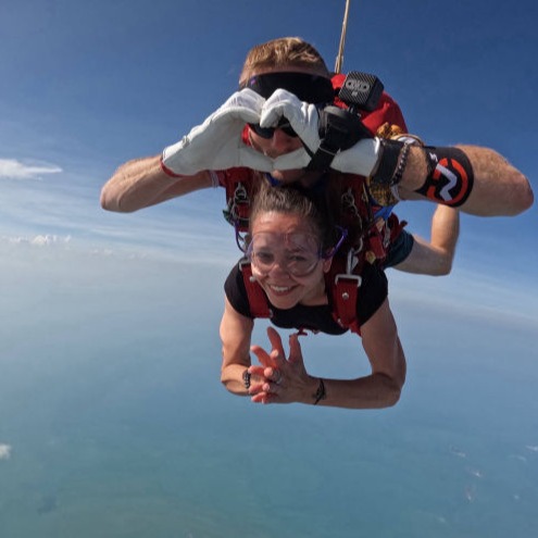 Hypnojump skydive from a plane